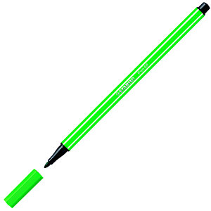 STABILO 68, Rotulador de punta de fibra, punta mediana, cuerpo de polipropileno, tinta verde