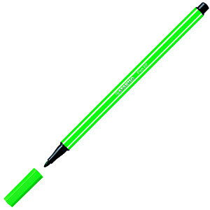 STABILO 68, Rotulador de punta de fibra, punta mediana, cuerpo de polipropileno, tinta verde