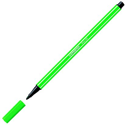 STABILO 68, Rotulador de punta de fibra, punta mediana, cuerpo de polipropileno, tinta verde - 1