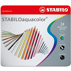 STABILO Aquacolor Aquarelle Lápices de colores, cuerpo hexagonal, colores de minas variados STABILO Aquacolor Aquarelle Lápices de colores, cuerpo hexagonal, colores de minas variados