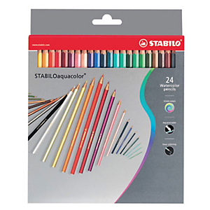 STABILO Aquacolor Pastelli colorati, Fusto esagonale, Colori assortiti (confezione 24 pezzi) STABILO Aquacolor Pastelli colorati, Fusto esagonale, Colori assortiti (confezione 24 pezzi)