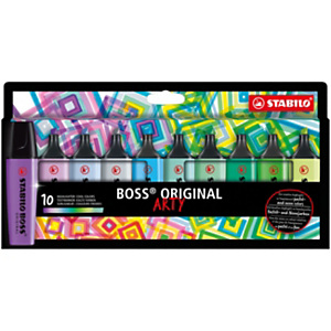 STABILO BOSS® Evidenziatore ORIGINAL Arty, Punta a scalpello, Tratto 2-5 mm, Colori Assortiti Freddi (confezione 10 pezzi) STABILO BOSS® Evidenziatore ORIGINAL Arty, Punta a scalpello, Tratto 2-5 mm, Colori Assortiti Freddi (confezione 10 pezzi)