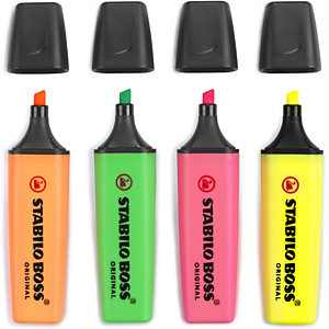Stabilo Boss highlighter fluorescent pens
