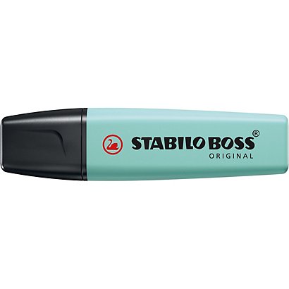 STABILO BOSS® ORIGINAL Evidenziatore con punta a scalpello, 2 - 5 mm, Colore pastello, Carta da zucchero (confezione 10 pezzi)