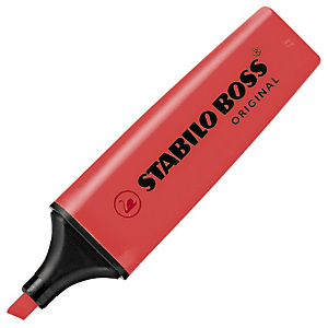 STABILO Boss Original Marcador fluorescente, punta biselada, 2-5 mm, Rojo STABILO Boss Original Marcador fluorescente, punta biselada, 2-5 mm, Rojo