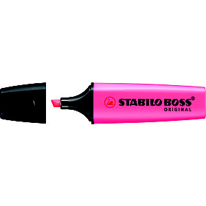 STABILO Boss Original Marcador fluorescente, punta biselada, 2-5 mm, Rosa