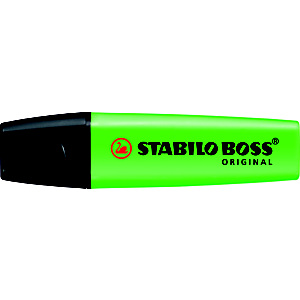 STABILO Boss Original Marcador fluorescente, punta biselada, 2-5 mm, Verde STABILO Boss Original Marcador fluorescente, punta biselada, 2-5 mm, Verde