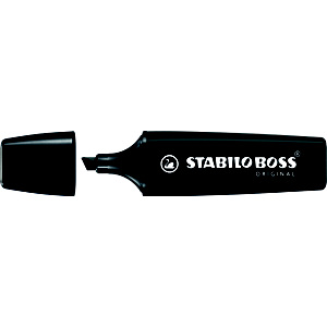 STABILO Boss Original Nature Colors Marcador fluorescente, punta biselada, 2-5 mm, color negro STABILO Boss Original Nature Colors Marcador fluorescente, punta biselada, 2-5 mm, color negro