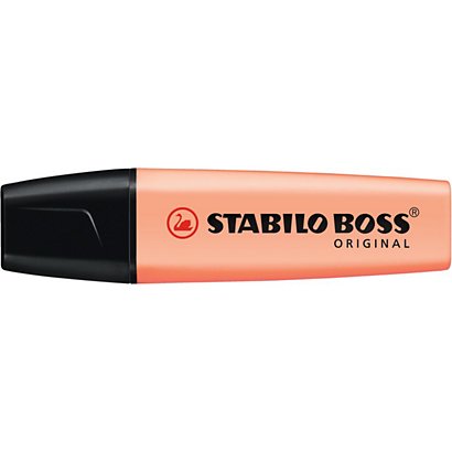 STABILO Boss Original Pastel Marcador fluorescente, punta biselada, 2-5 mm, naranja pastel
