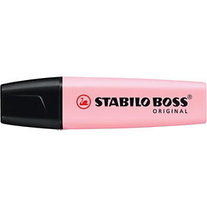 STABILO Boss Original Pastel Marcador fluorescente, punta biselada, 2-5 mm, rosa pastel