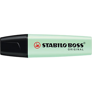STABILO Boss Original Pastel Marcador fluorescente, punta biselada, 2-5 mm, verde pastel