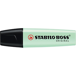 STABILO Boss Original Pastel Marcador fluorescente, punta biselada, 2-5 mm, verde pastel