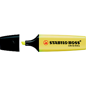Stabilo Boss Original pastel - Surligneur pointe biseautée - Crème de jaune