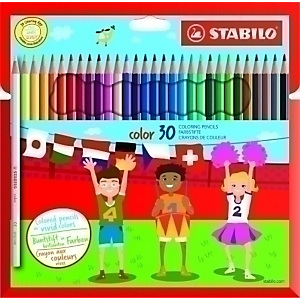 STABILO Color Lápices de colores, hexagonal, estuche de 30 (Basicos + Fluor), colores surtidos STABILO Color Lápices de colores, hexagonal, estuche de 30 (Basicos + Fluor), colores surtidos