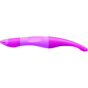 STABILO Easy original Bolígrafo de punta de bola para zurdos, tinta líquida, punta fina de 0,5 mm, color del cuerpo rosa-rosa claro, color tinta azul