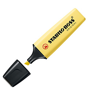 STABILO Evidenziatore Boss Original Pastel - punta a scalpello - tratto 2 - 5 mm - giallo banana 144 STABILO Evidenziatore Boss Original Pastel - punta a scalpello - tratto 2 - 5 mm - giallo banana 144