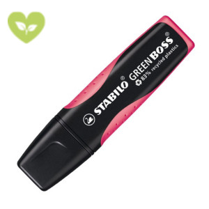 STABILO GREEN BOSS®, Evidenziatore Ecosostenibile, Punta a scalpello, 2 mm - 5 mm, Rosa (confezione 10 pezzi) STABILO GREEN BOSS®, Evidenziatore Ecosostenibile, Punta a scalpello, 2 mm - 5 mm, Rosa (confezione 10 pezzi)