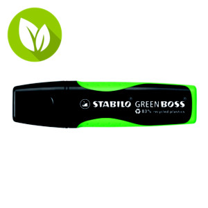 STABILO Green Boss Marcador fluorescente, punta biselada, 2 mm-5 mm, Verde