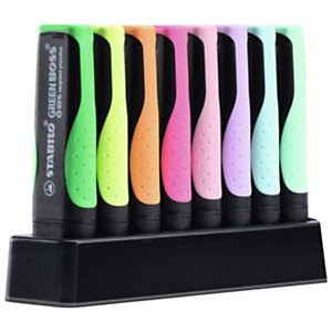 STABILO GREEN BOSS Pastel Desk-Set, 8 Evidenziatori Ecosostenibili, Colori assortiti (4 Neon + 4 Pastel) STABILO GREEN BOSS Pastel Desk-Set, 8 Evidenziatori Ecosostenibili, Colori assortiti (4 Neon + 4 Pastel)