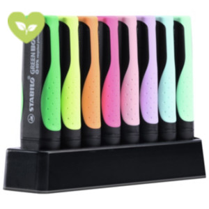 STABILO GREEN BOSS® Set scrivania 8 evidenziatori Ecosostenibili, Colori assortiti (4 Neon + 4 Pastel) STABILO GREEN BOSS® Set scrivania 8 evidenziatori Ecosostenibili, Colori assortiti (4 Neon + 4 Pastel)