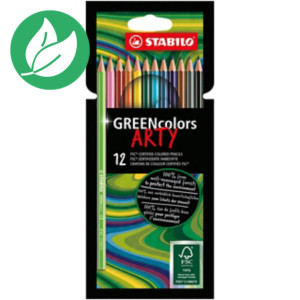 Stabilo Greencolors Crayon de couleur Arty  - Etui de 12 coloris assortis