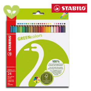 STABILO GREENcolors Pastelli colorati, Fusto esagonale, Colori assortiti (confezione 24 pezzi) STABILO GREENcolors Pastelli colorati, Fusto esagonale, Colori assortiti (confezione 24 pezzi)