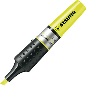 STABILO LUMINATOR, Evidenziatore, Punta a scalpello, 2 mm - 5 mm, Giallo (confezione 5 pezzi)