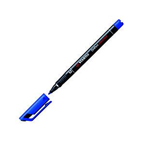 STABILO Marcatore permanente OHPen universal, Punta tonda, 1 mm (medio), Blu (confezione 10 pezzi)