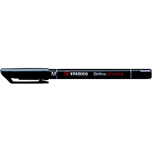 STABILO Marcatore permanente OHPen universal, Punta tonda, 1 mm (medio), Nero (confezione 10 pezzi) STABILO Marcatore permanente OHPen universal, Punta tonda, 1 mm (medio), Nero (confezione 10 pezzi)