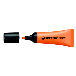 STABILO Neon Marcador fluorescente, punta biselada, 2 mm-5 mm, Naranja