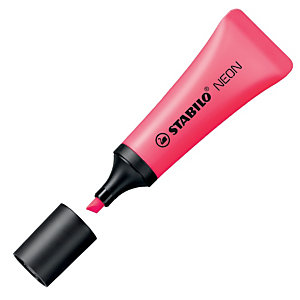 STABILO Neon Marcador fluorescente, punta biselada, 2 mm-5 mm, Rosa