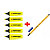 STABILO Pack Ahorro 5 Marcadores fluorescentes Boss Original punta biselada 2-5 mm Amarillo +  1 Rotulador Point 88® punta fina 0,4 mm Azul GRATIS - 1