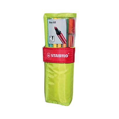 STABILO Pen 68 Penna con punta in fibra, Punta media, Fusto in colori assortiti, Inchiostro in colori assortiti (confezione da 25 pezzi)