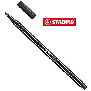 STABILO Pen 68 Penna con punta in fibra, Punta media, Fusto in polipropilene nero, Inchiostro nero (confezione 10 pezzi) STABILO Pen 68 Penna con punta in fibra, Punta media, Fusto in polipropilene nero, Inchiostro nero (confezione 10 pezzi)
