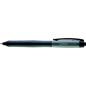 STABILO Penna roller a scatto Palette, Punta fine, Fusto nero, Inchiostro nero (confezione 10 pezzi) STABILO Penna roller a scatto Palette, Punta fine, Fusto nero, Inchiostro nero (confezione 10 pezzi)