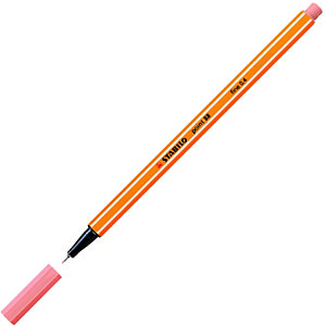 STABILO Point 88® Bolígrafo fineliner, punta fina de 0,4 mm, cuerpo naranja de polipropileno, tinta albaricoque