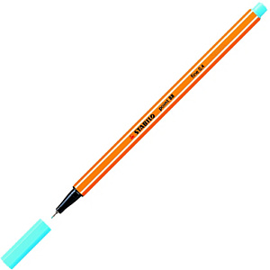 STABILO Point 88® Bolígrafo fineliner, punta fina de 0,4 mm, cuerpo naranja de polipropileno, tinta azul celeste STABILO Point 88® Bolígrafo fineliner, punta fina de 0,4 mm, cuerpo naranja de polipropileno, tinta azul celeste