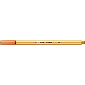 STABILO Point 88 Bolígrafo fineliner, punta fina de 0,4 mm, cuerpo naranja de polipropileno, tinta bermellón pálido STABILO Point 88 Bolígrafo fineliner, punta fina de 0,4 mm, cuerpo naranja de polipropileno, tinta bermellón pálido