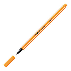 STABILO Point 88® Bolígrafo fineliner, punta fina de 0,4 mm, cuerpo naranja de polipropileno, tinta naranja