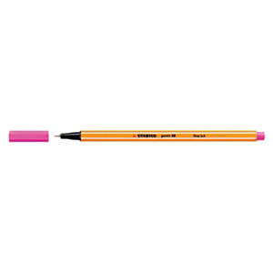 STABILO Point 88® Bolígrafo fineliner, punta fina de 0,4 mm, cuerpo naranja de polipropileno, tinta rosa STABILO Point 88® Bolígrafo fineliner, punta fina de 0,4 mm, cuerpo naranja de polipropileno, tinta rosa