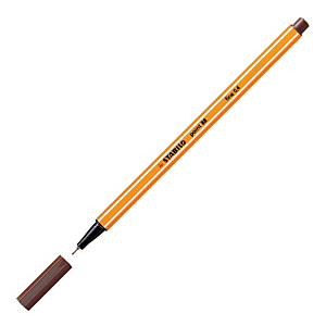STABILO Point 88® Bolígrafo fineliner, punta fina de 0,4 mm, cuerpo naranja de polipropileno, tinta marrón STABILO Point 88® Bolígrafo fineliner, punta fina de 0,4 mm, cuerpo naranja de polipropileno, tinta marrón