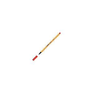 STABILO Point 88 Bolígrafo fineliner, punta fina de 0,4 mm, cuerpo naranja de polipropileno, tinta roja STABILO Point 88 Bolígrafo fineliner, punta fina de 0,4 mm, cuerpo naranja de polipropileno, tinta roja