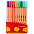 STABILO Point 88 Fineliner, Punta fine da 0,4 mm, Fusto in polipropilene arancione, Inchiostro in colori assortiti (confezione 20 pezzi) - 1