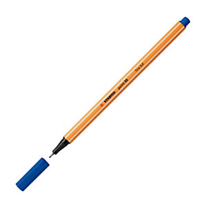 Lot de 2 - STABILO Point 88®, stylo-feutre, pointe fine, corps orange, encre bleue