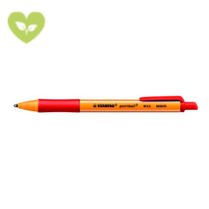 STABILO pointball Penna a sfera a scatto, Punta media, Fusto in plastica arancio e rosso con grip, Inchiostro rosso STABILO pointball Penna a sfera a scatto, Punta media, Fusto in plastica arancio e rosso con grip, Inchiostro rosso