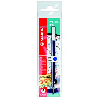 STABILO Refill per penna roller Palette, Punta fine, Inchiostro blu (confezione 10 pezzi)