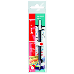 STABILO Refill per penna roller Palette, Punta fine, Inchiostro rosso (confezione 10 pezzi)