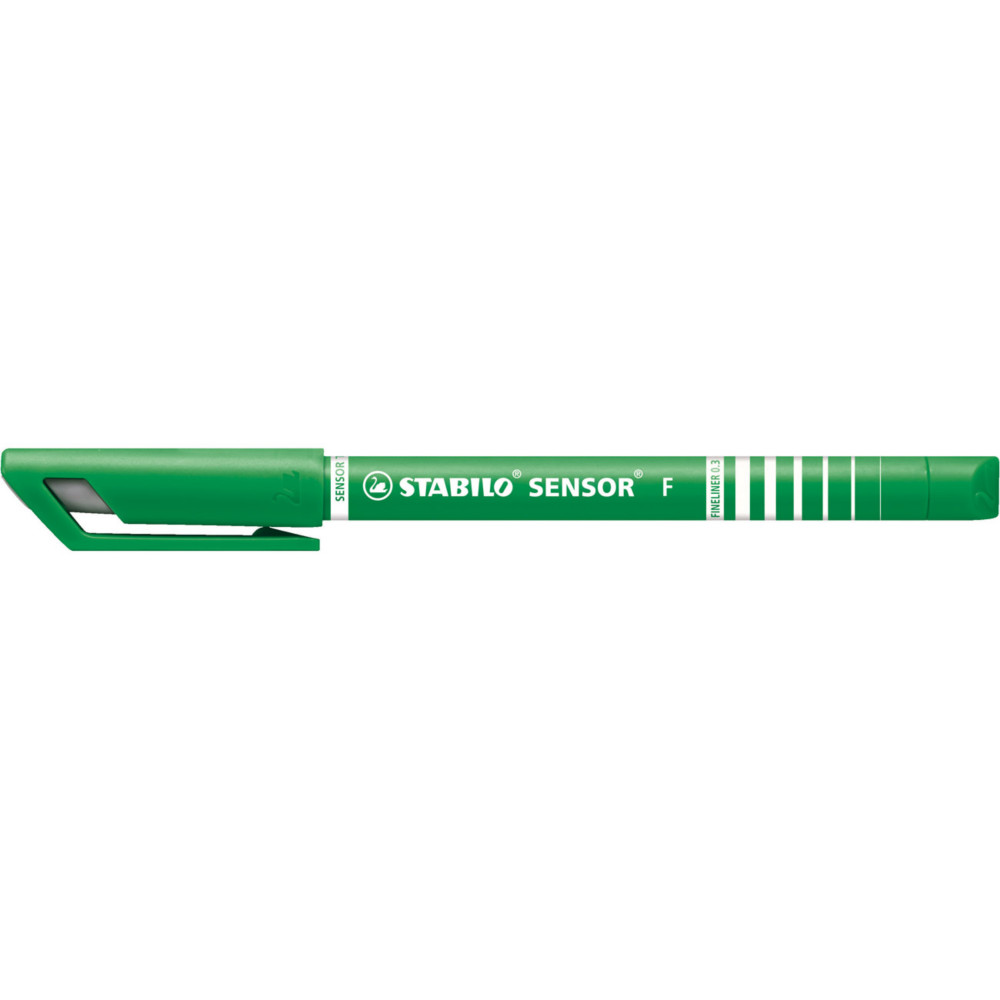 Lot de 2 - STABILO Sensor®, stylo-feutre, pointe extra fine, corps vert, encre verte