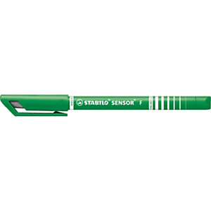 Lot de 2 - STABILO Sensor®, stylo-feutre, pointe extra fine, corps vert, encre verte