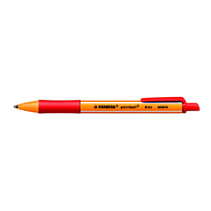 STABILO Stylo bille rétractable, Pointball, pointe moyenne, avec zone de préhension, corps en plasti